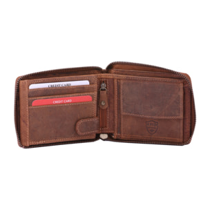 Portafoglio  da uomo In Vera pelle Made in Italy 9,5x12,5x2,5 cm