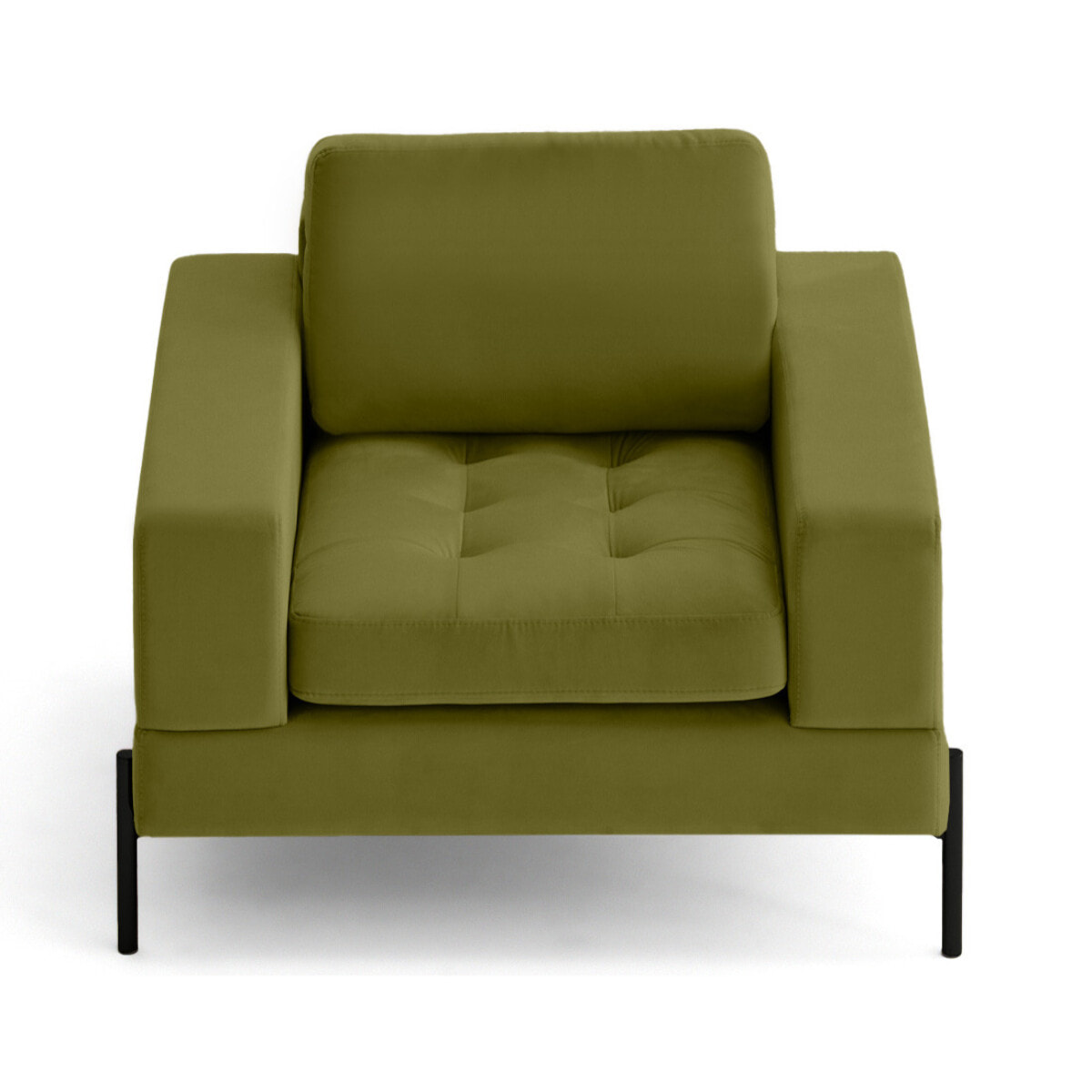 Isaure - fauteuil en velours - Vert Olive