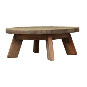 Table basse ronde D.90 cm en bois recyclé - ORIGIN