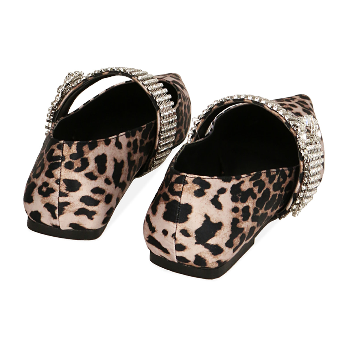 Ballerine gioiello leopard in raso