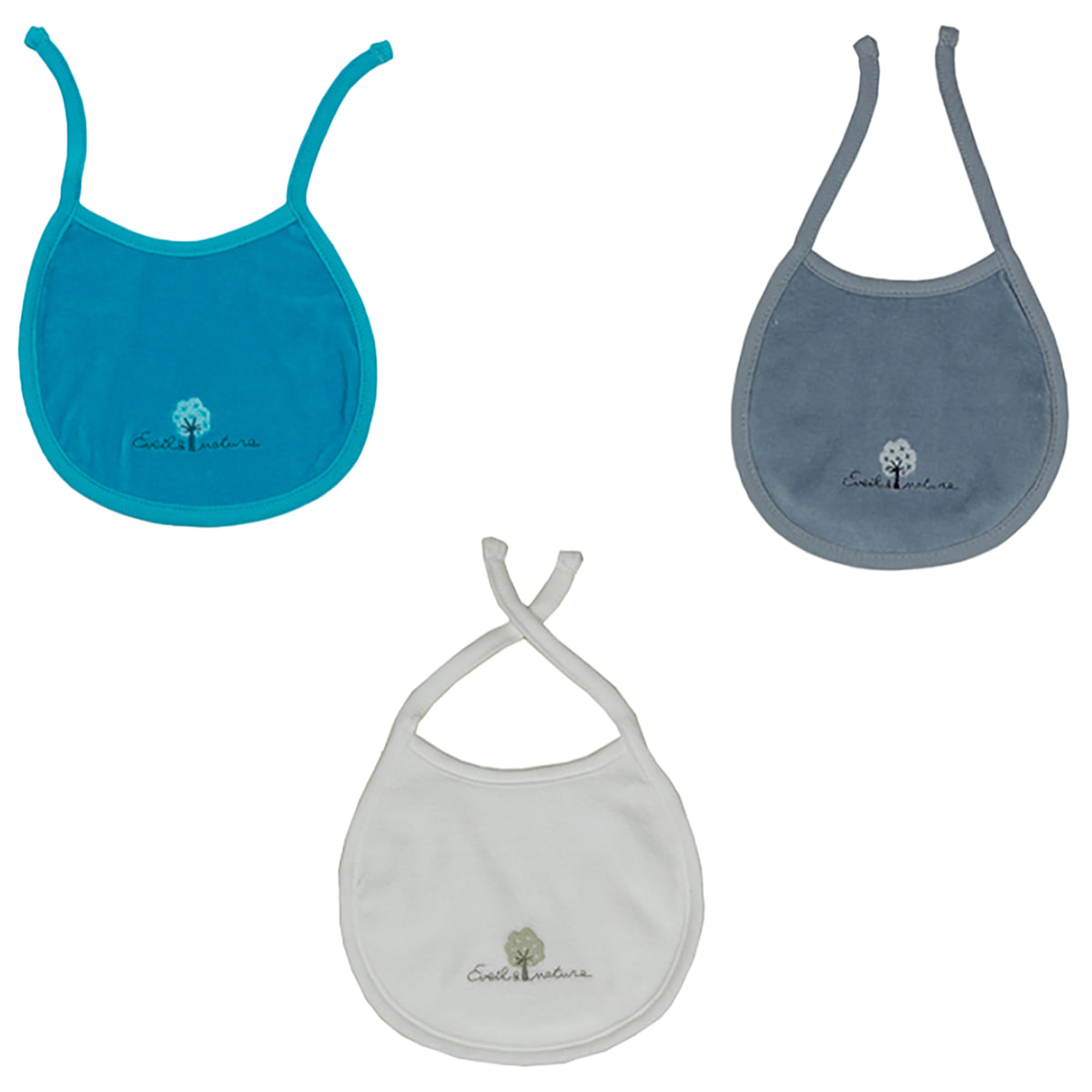 Lot de 3 Bavoirs naissance coton bio