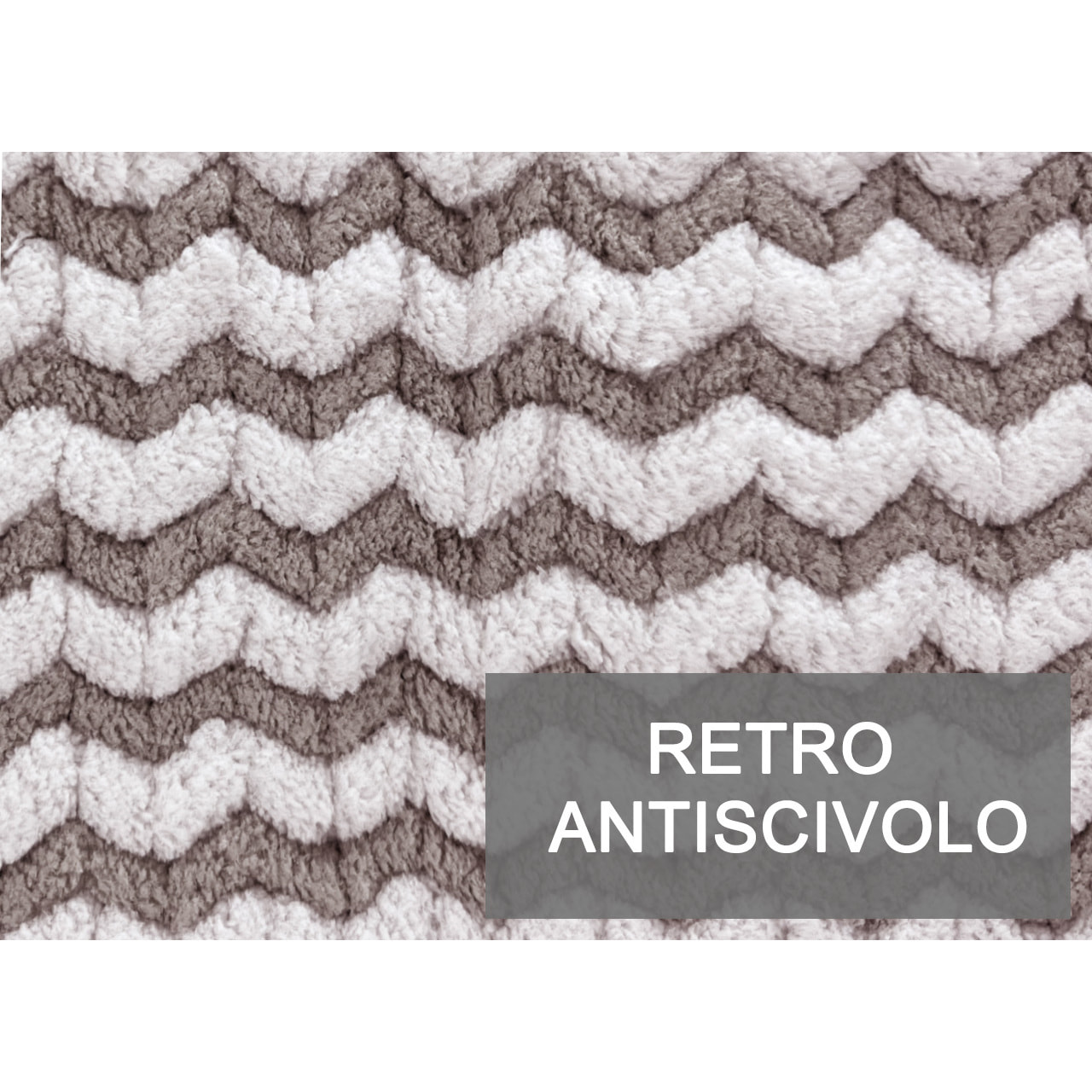 Tappeto Bagno Doccia Antiscivolo Super Assorbente Modello Dots Tortora