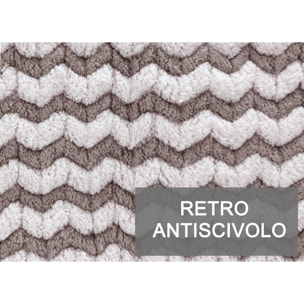 Tappeto Bagno Doccia Antiscivolo Super Assorbente Modello Dots Tortora