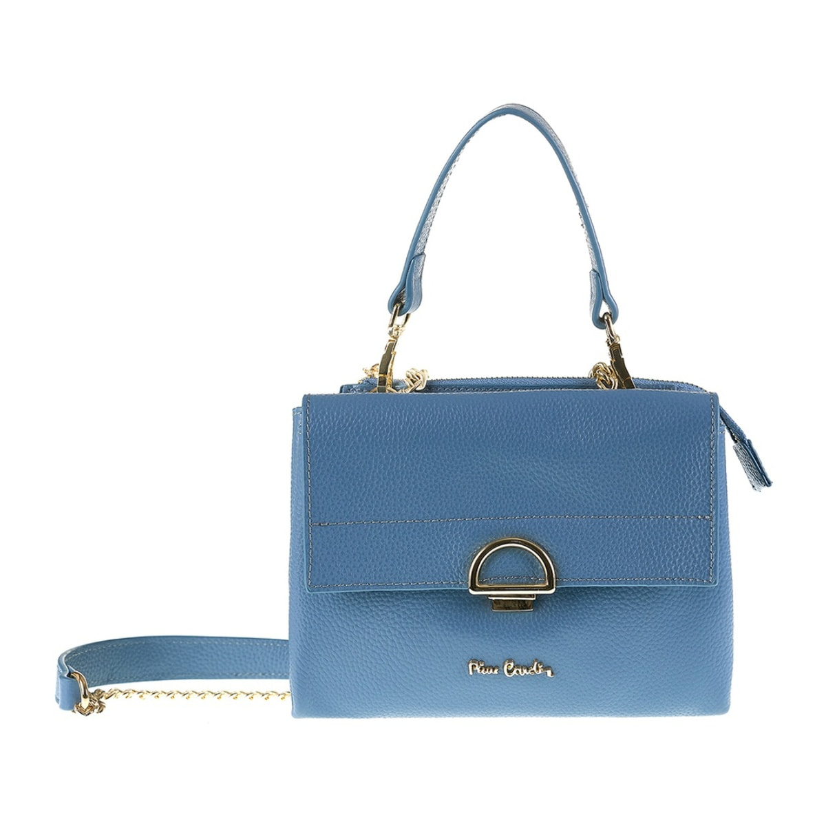 Borsa a spalla da donna Made in Italy - Modello Solara Lux - 100% pelle - 21.0 x 16.0 x 6.5 cm