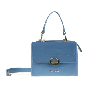 Borsa a spalla da donna Made in Italy - Modello Solara Lux - 100% pelle - 21.0 x 16.0 x 6.5 cm