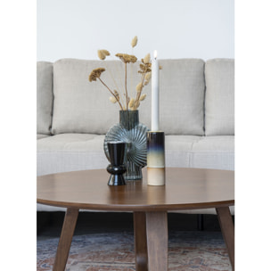 Tavolino da caffè Hellerup in impiallacciatura di noce, ø75×36 cm