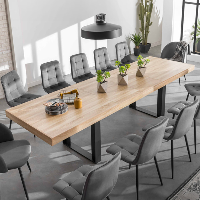 Table repas extensible Brixton - Bois - Noir