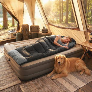 Sac de couchage adulte section tête fermeture éclair sac de rangement noir