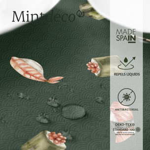 Nappe anti-taches SUSHI VERT - enduite