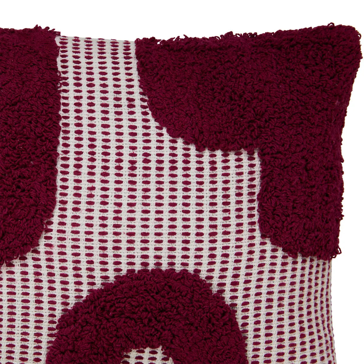 Coussin "Poppy" coton tufté violet 58x38cm