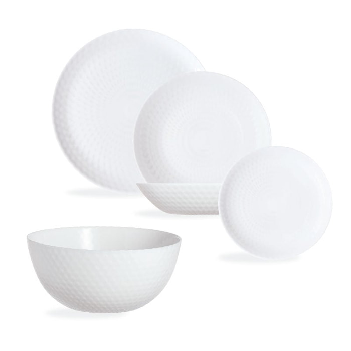 Service de table 19 pièces - Pampille Blanc - Luminarc