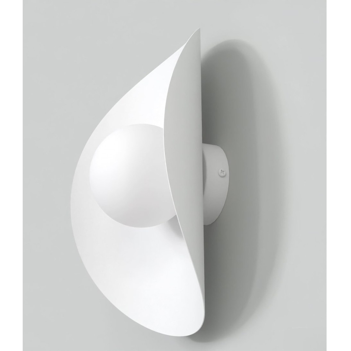 Lampada a parete Fiero in acciaio bianco opaco