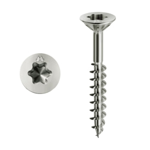 Vis à bois MUSTAD Panelvit - Torx - Ø6x200 mm - Filetage partiel fraisante - Boite de 100 - PFACXP602000C8C