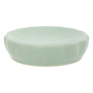 Porte-savon Colorama en céramique D.11cm vert céladon