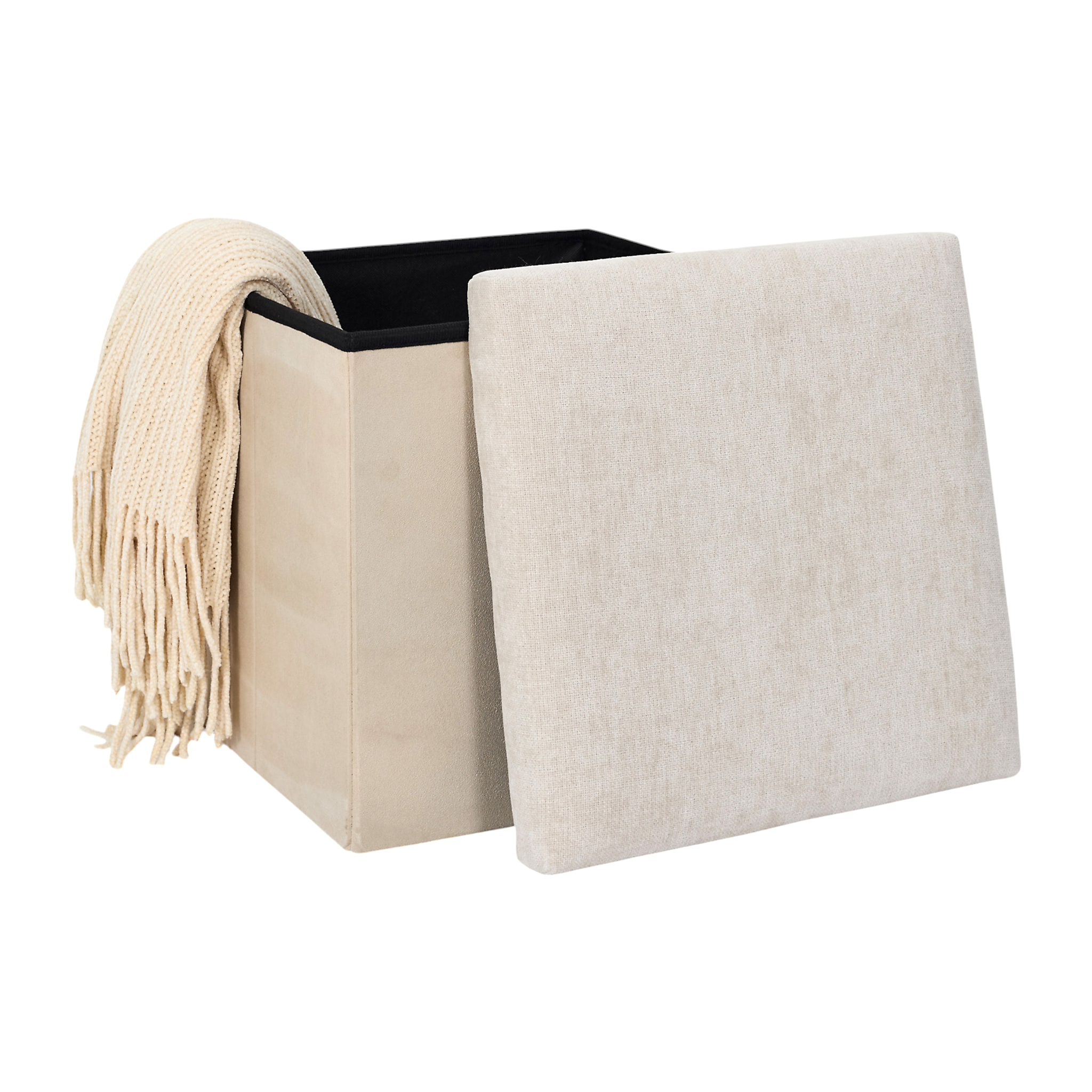 Coffre Pouf Pliable Emilia Beige