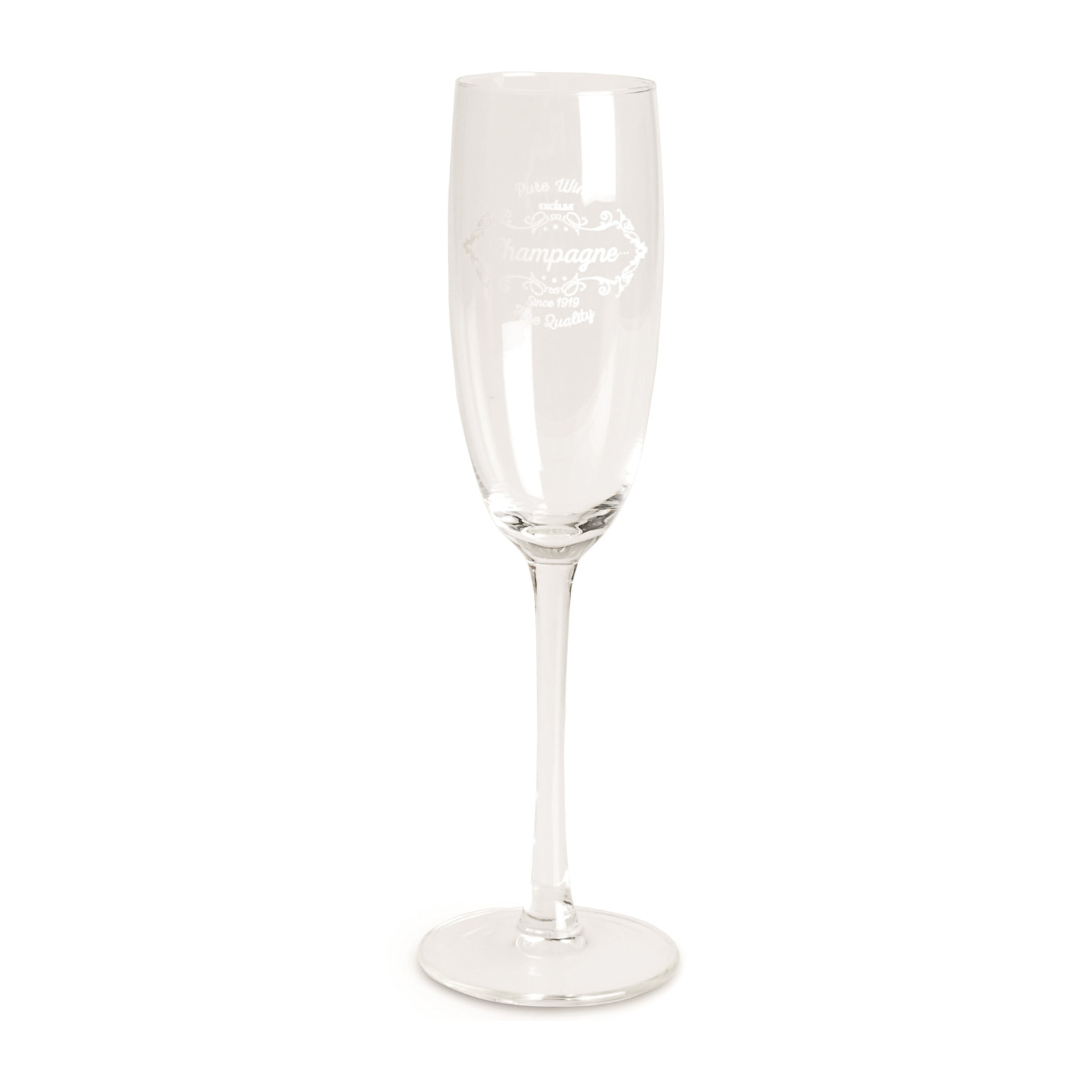 Set 6 Flûte Excelsa – Fine Quality, Vetro Trasparente 19 cl