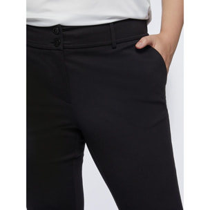 Fiorella Rubino - Pantalones flare de punto milano - Negro