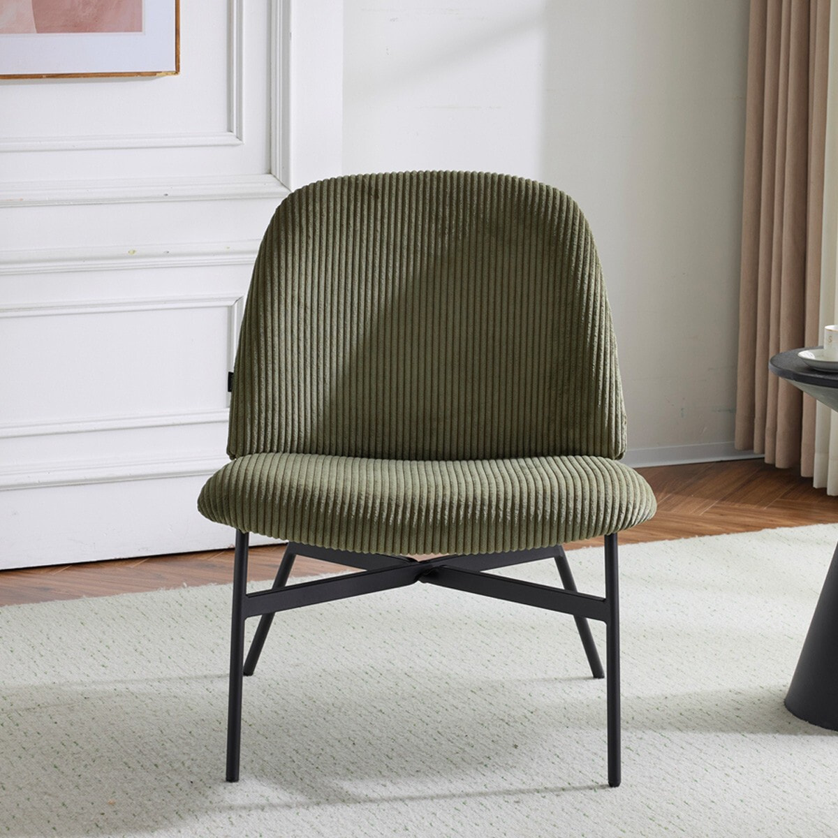 Fauteuil en velours côtelé - PETRA