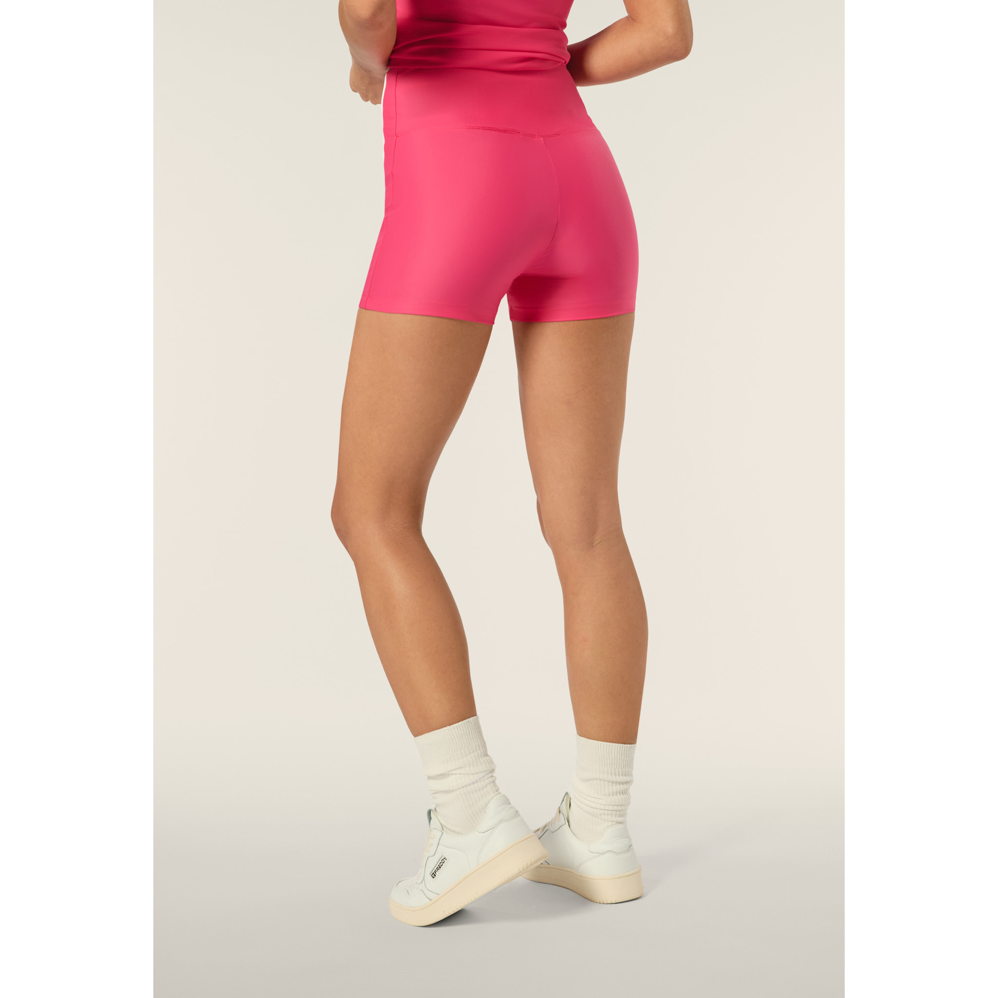 Leggings shorts Vita Alta con bordature a contrasto