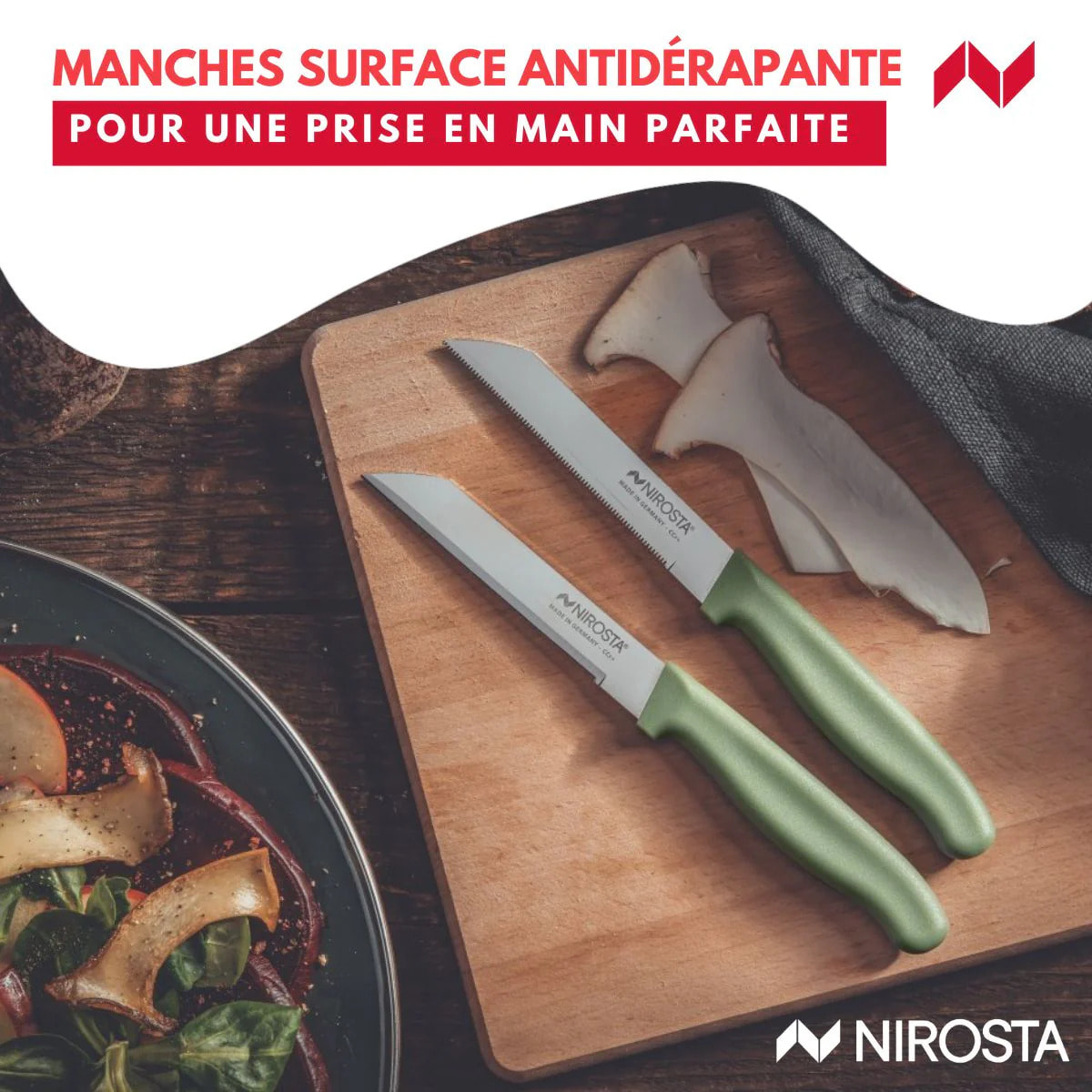 Set de 2 couteaux à légumes 19 cm Nirosta Elemental