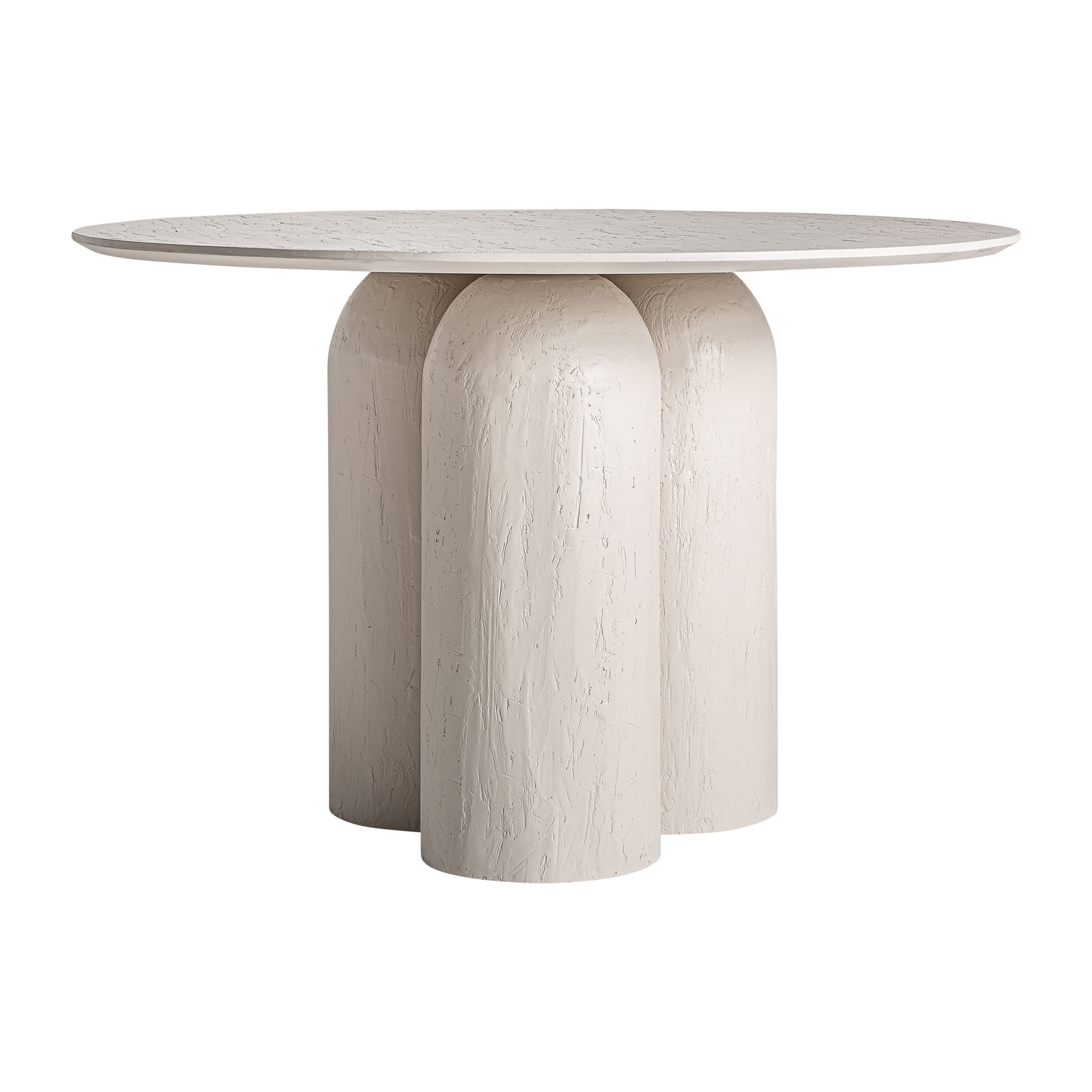 Mesa comedor de madera de mango en color blanco roto de 120x120x76cm