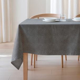 Nappe jacquard unie antitache Indra Grey