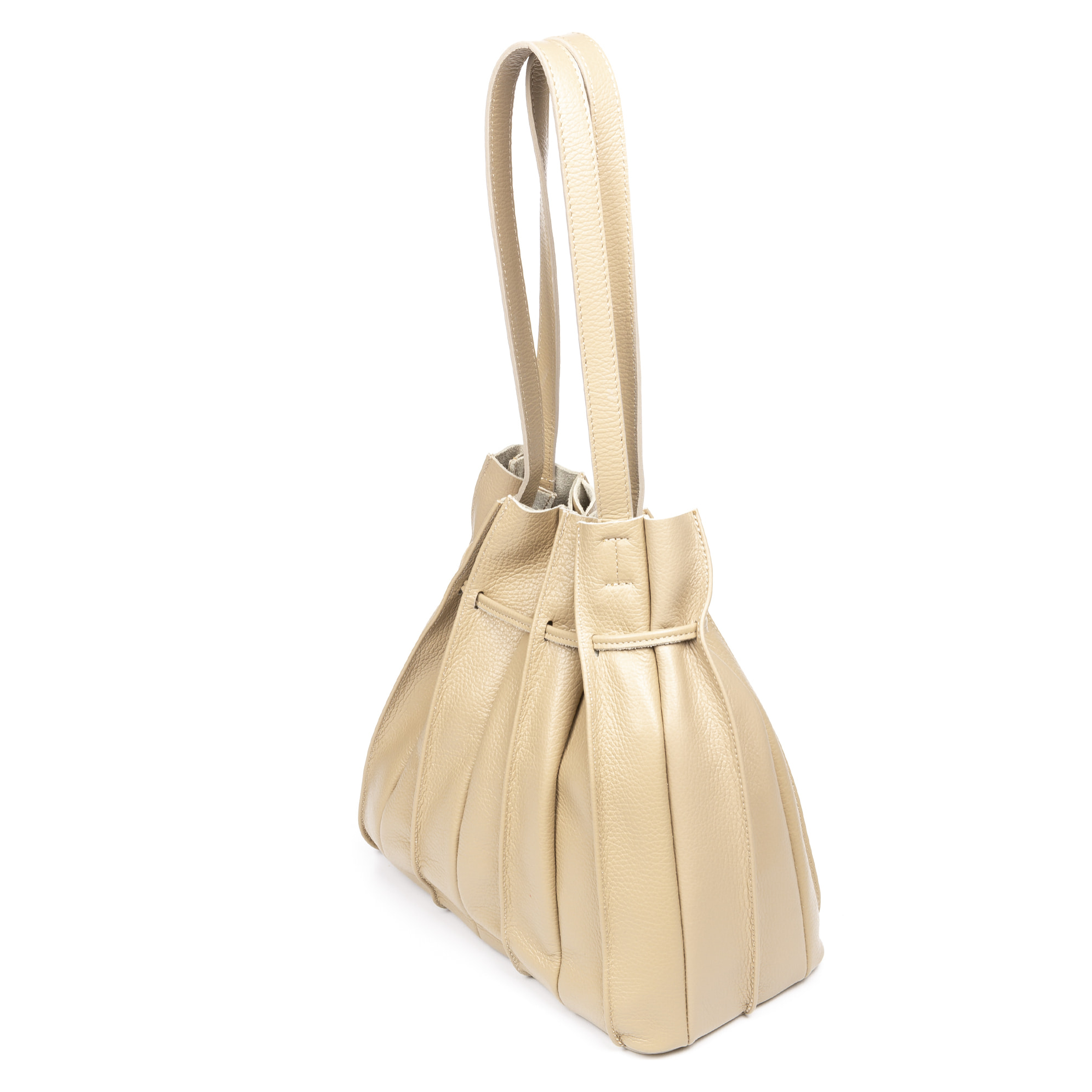 Albiolo borsa a spalla donna. Vera pelle finitura Dollaro.