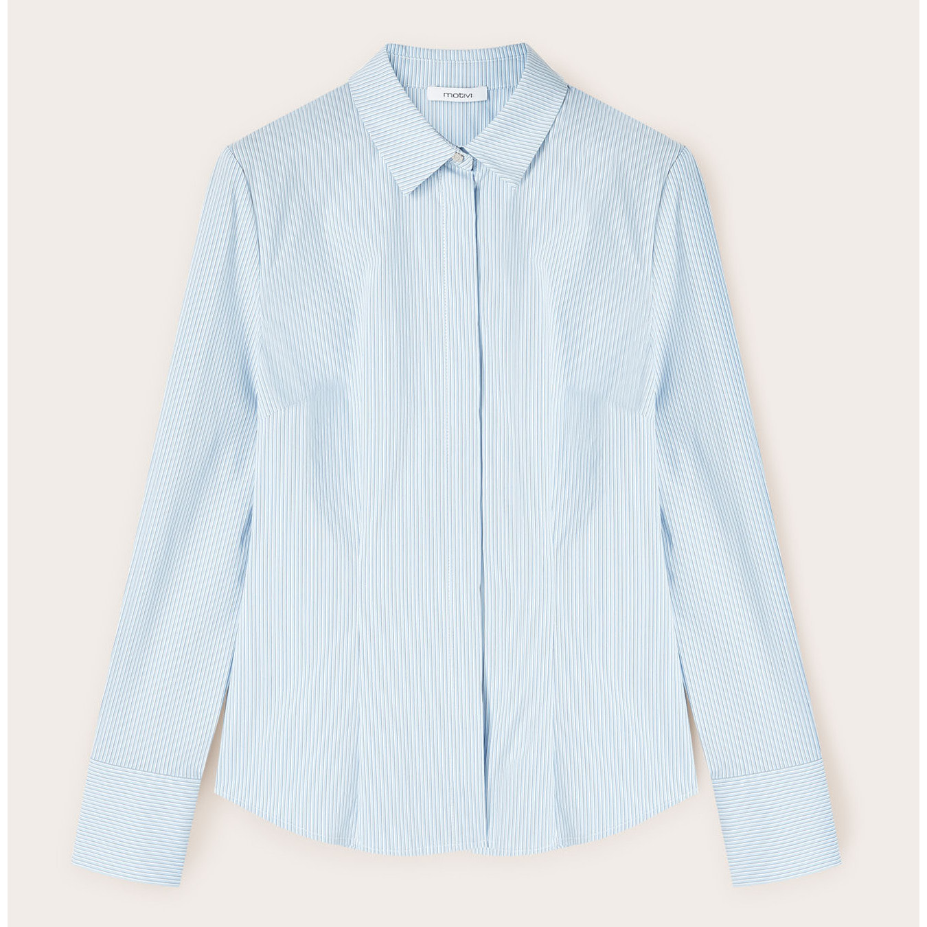 Motivi - Camicia in popeline a righe - Azzurro