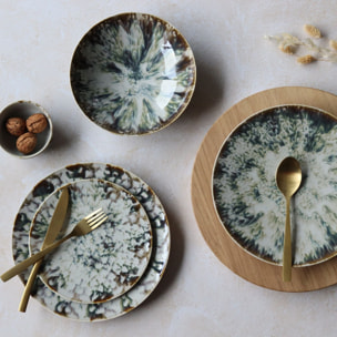 Lot de 6 assiettes à dessert abstraites en porcelaine 20cm MAKA