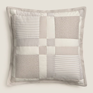 Funda de cuadrante algodón 180 hilos patchwork Gropat color gris piedra 100% Algodón