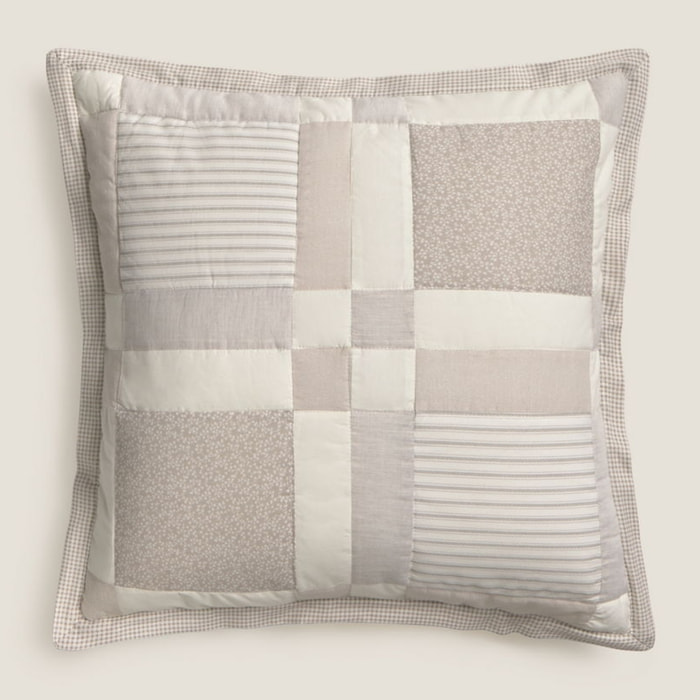 Funda de cuadrante algodón 180 hilos patchwork Gropat color gris piedra 100% Algodón