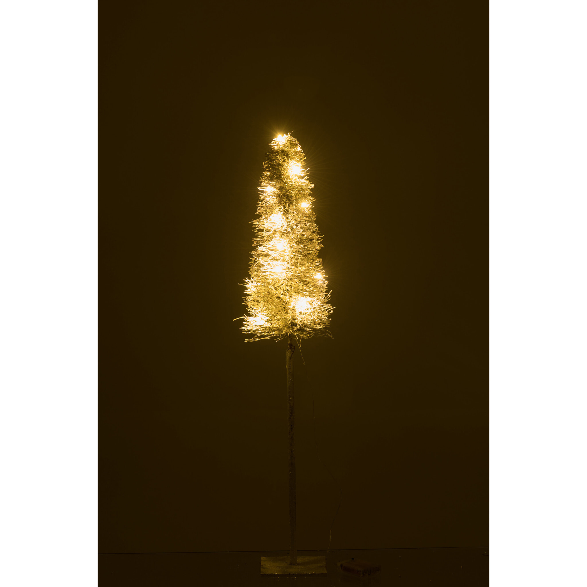 J-Line décoration sapin de Noël Branches - rotin - blanc - medium - LED