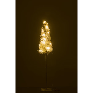 J-Line décoration sapin de Noël Branches - rotin - blanc - medium - LED