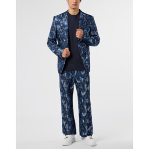 PHILIPP PLEIN Jacquard Denim Blazer Monogram