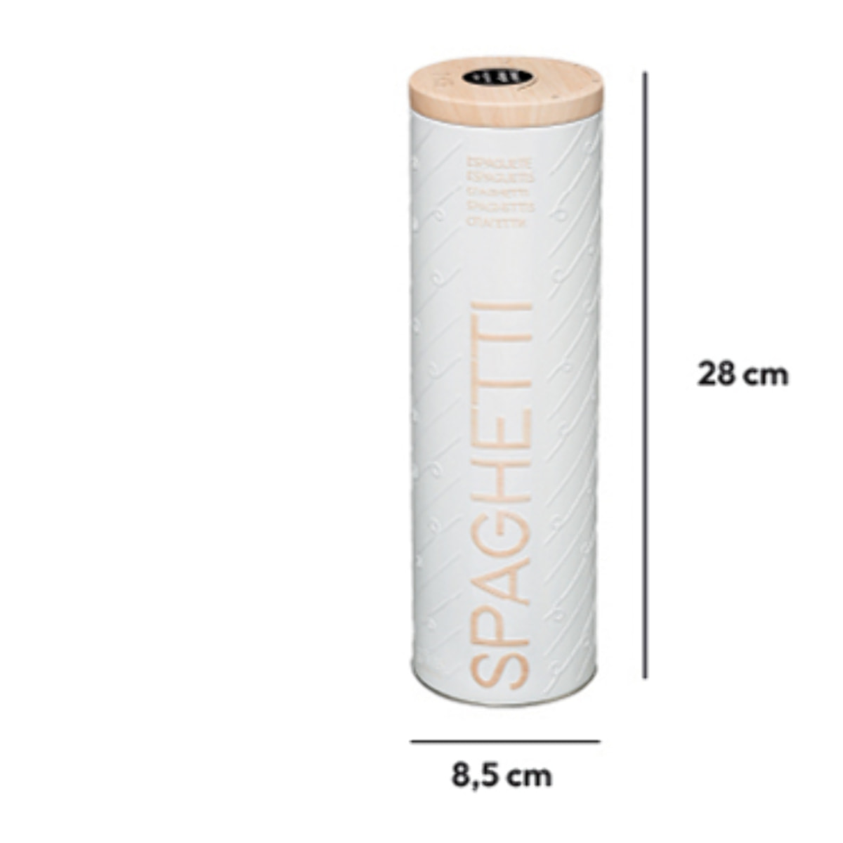 Boîte à spaghettis métal Blanc Scandi Nature