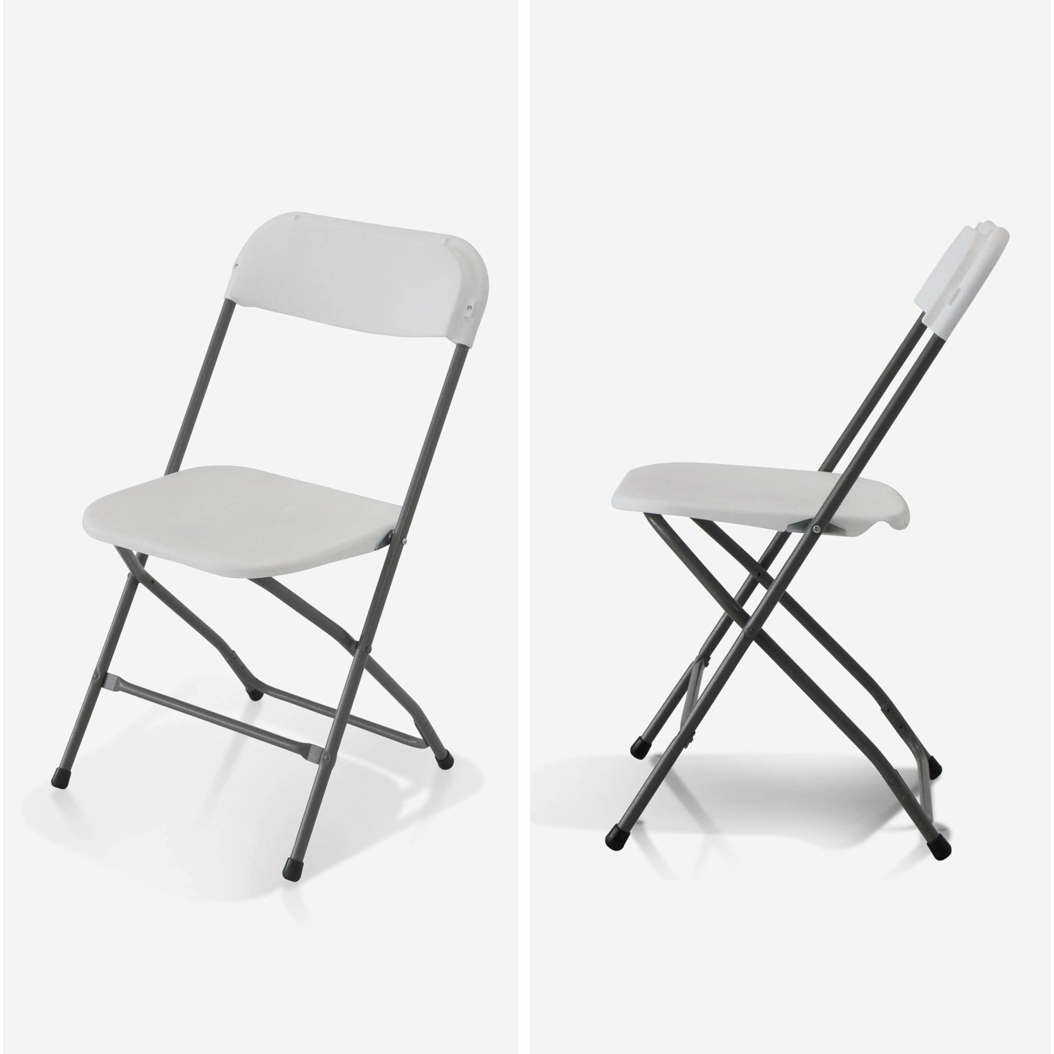 Chaises de réception pliantes – Fiesta – 6 chaises d'appoint en plastique et métal