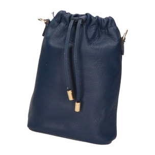 Borsa a sacca da donna - Modello Angela - Vera pelle - 16.0 x 20.0 x 7.0 cm