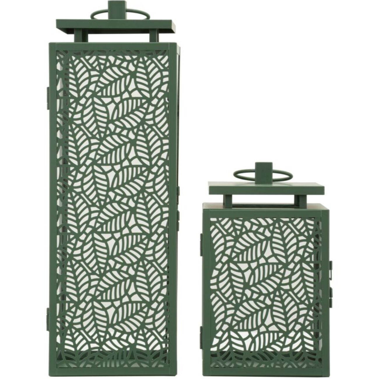 LANTERNE HALL COPPIA CM 15X14,5X41,5-15X14,5X24 (VETRO TEMPERATO)