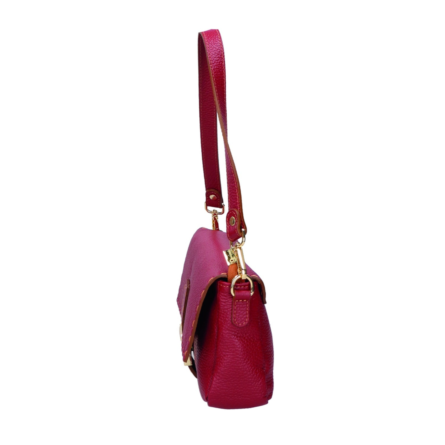 Borsa a spalla da donna - Modello Wally - Vera pelle - 29.0 x 13.0 x 9.0 cm