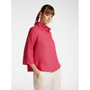 Elena Mirò - Camisa holgada de lino - Rojo