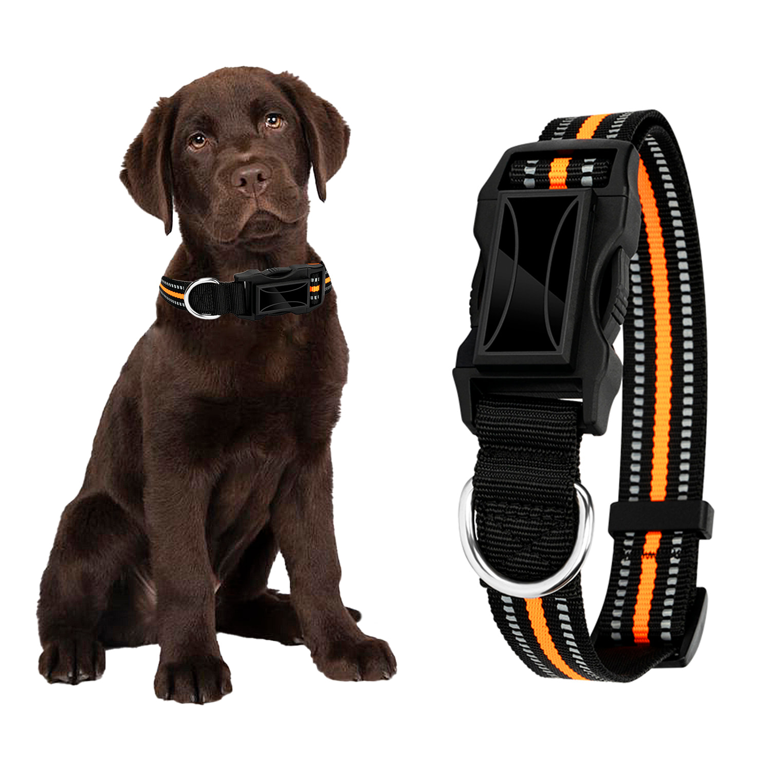 Localizzatore GPS speciale per cani e animali domestici. BDS+LBS+AGPS. Collare da 40 a 64 cm di diametro, riflettente.