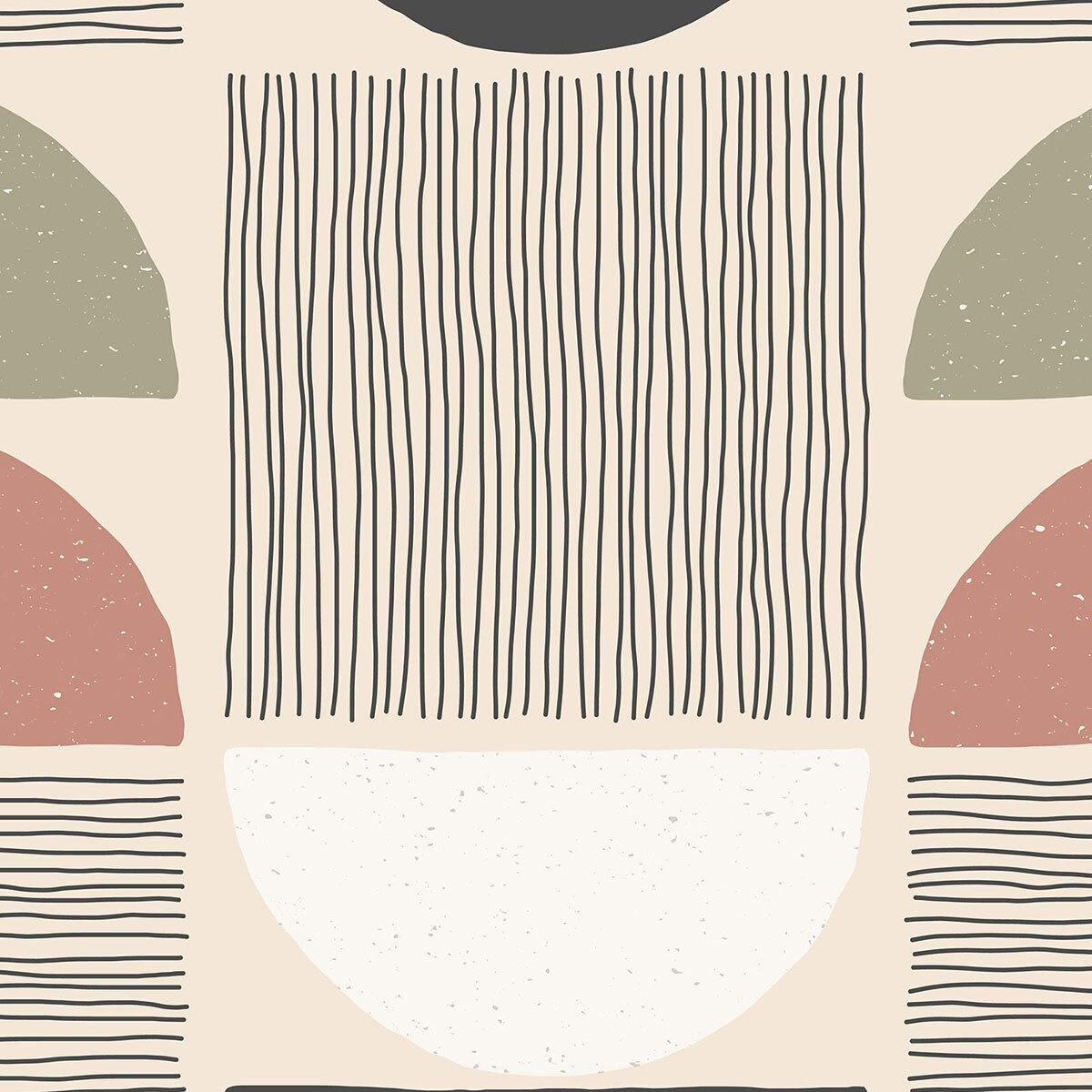 Papier peint panoramique, vintage wallace Terracotta