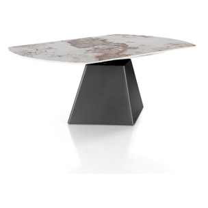 Oresteluchetta Tavolo allungabile rettangolare / rotondo ARVIN ONICE GREY