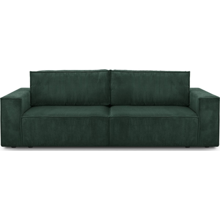 Canapé convertible 3 places en velours côtelé - HARPER