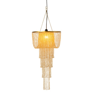 J-Line abat-jour chandelier perles - doré - small