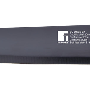 SET 3PC CUCHILLOS ACERO INOX  EARTH BLACK BG