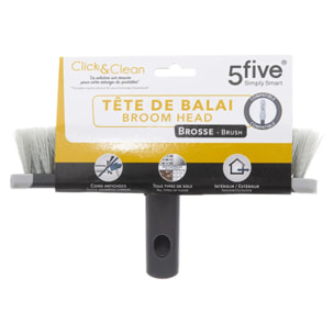 Tête de balai "Click & Clean" gris