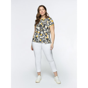 Fiorella Rubino - Blusa con estampado de flores - Negro