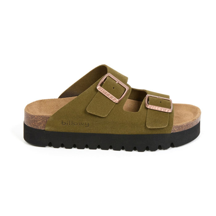 Sandalia Plataforma Kaki Mujer BILLOWY CAQUI
