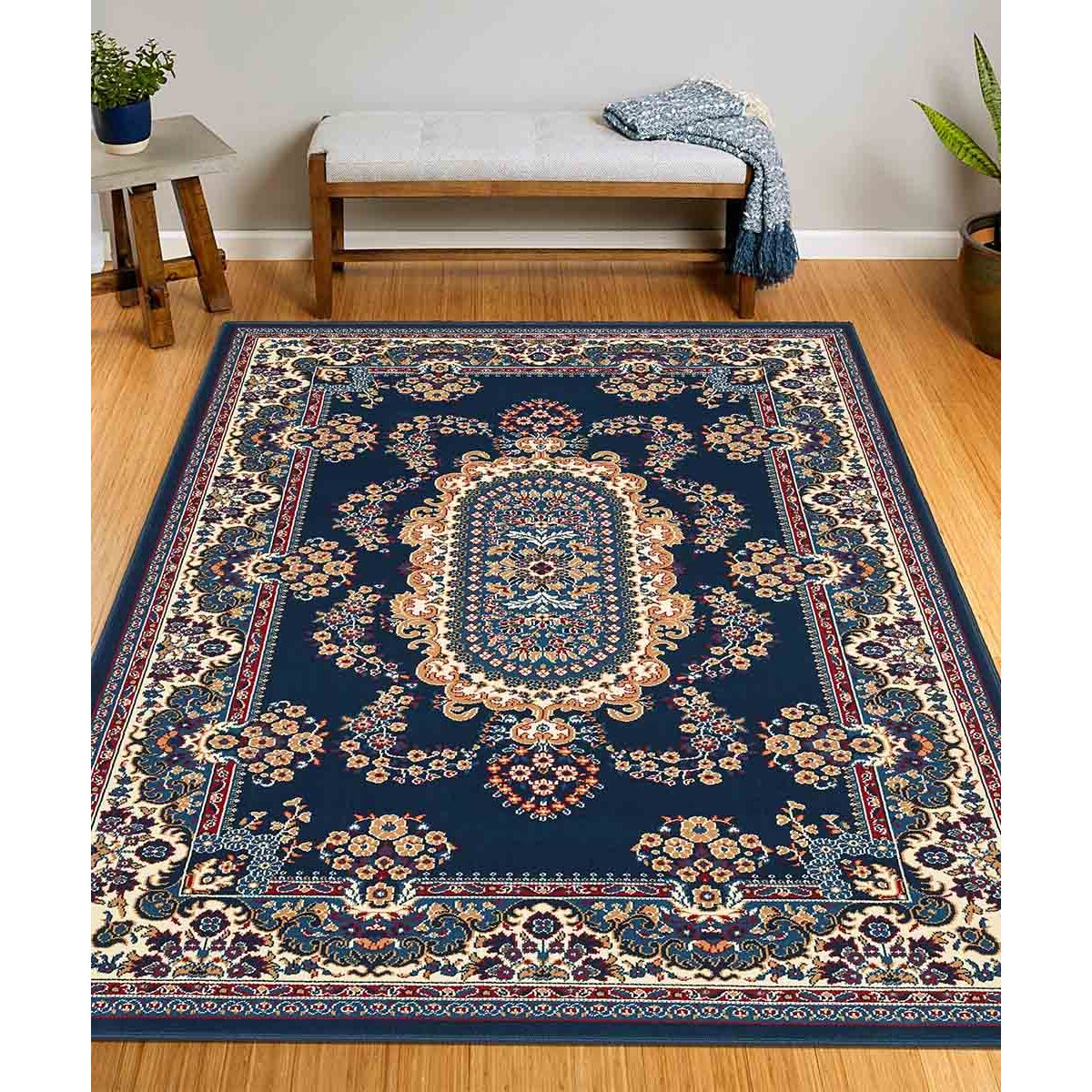 Tappeto Orientale Stile Persiano Blu